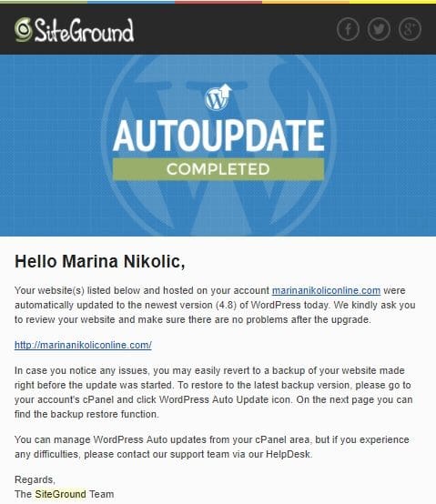 Siteground-automatski-wordpress-update-marinanikoliconline