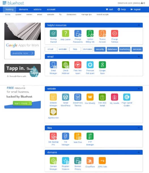 bluhost-cpanel bluhost-cpanel