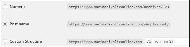 wordpress-podešavanja-permalinkovi