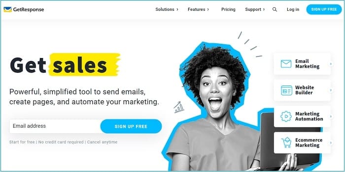 getresponse-email-servis-početna-strana