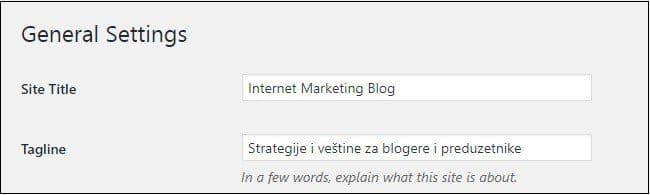 wordpress-podešavanja-opšta wordpress-podešavanja-opšta-naslo-tagline-vremenska-zona